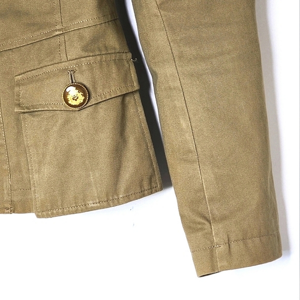 Designer denim jacket size 8/10 camel colour military jacket Morgan De Toi - Picture 7 of 12